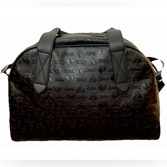 Juicy Couture Fashionista Dome Weekender Duffle Bag Liquorice Black & Wallet-NEW - Picture 2 of 11